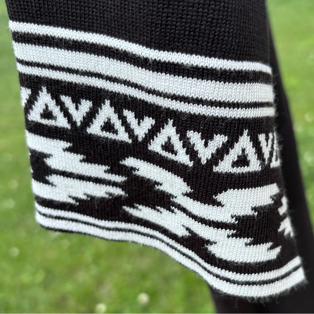 Nina Leonard Black and White Patterned Knit Sweater Dress Size XL Pre-Loved - Picture 6 of 13